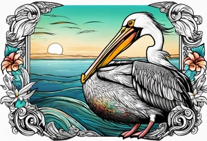 me riding a pelican tattoo idea