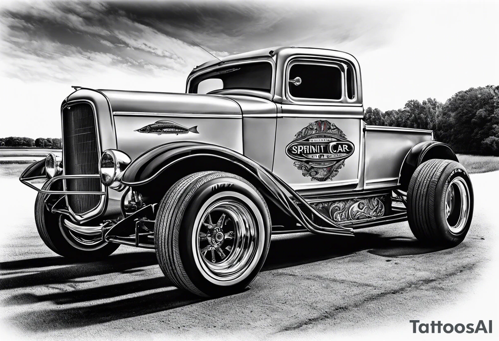 Sprint car, #2, mom, dad, fishing tattoo idea