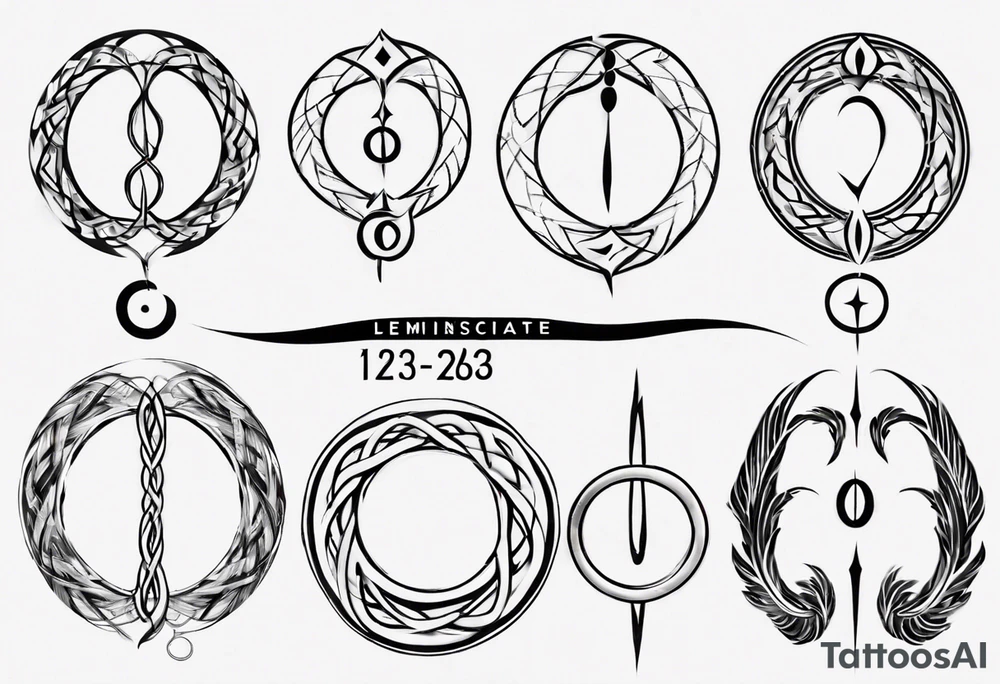 lemniscate symbol 11-19-23 Χαρά tattoo idea