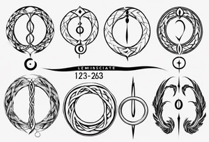 lemniscate symbol 11-19-23 Χαρά tattoo idea