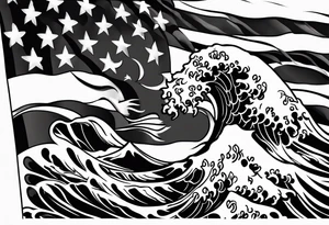 the flag from shirohige in once piece tattoo idea