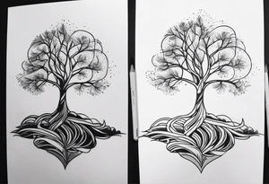 Tree with family tattoo idea