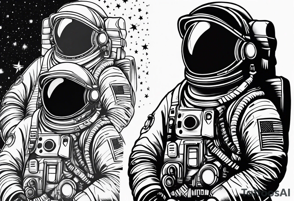 Space Astronau erde tattoo idea