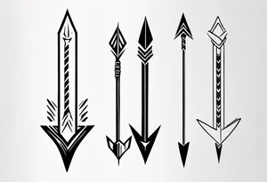 Simple Vertical Arrow tattoo idea