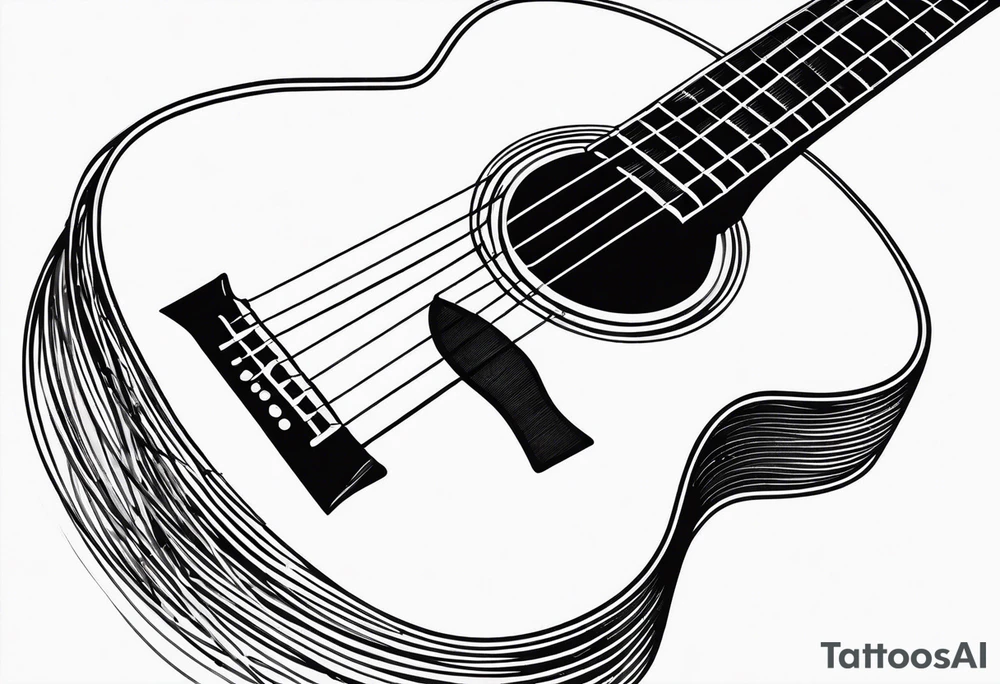 Acoustic Guitar Strings tattoo idea