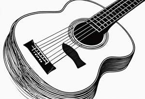 Acoustic Guitar Strings tattoo idea