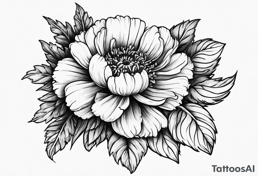 A stemless marigold tattoo idea