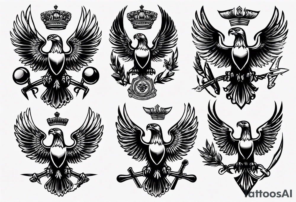 russian eagle tattoo idea