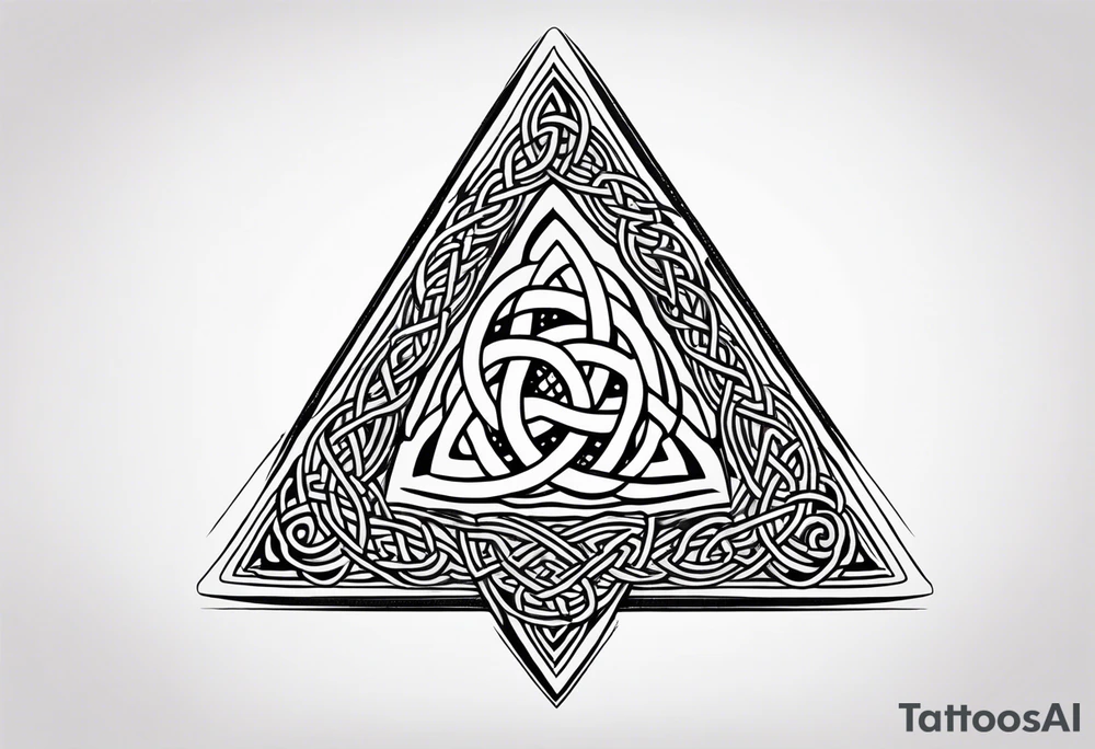 celtic knot triangle tattoo idea