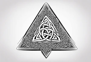 celtic knot triangle tattoo idea