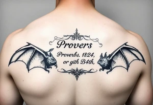 proverbs 18:24 surrounded by bats tattoo idea