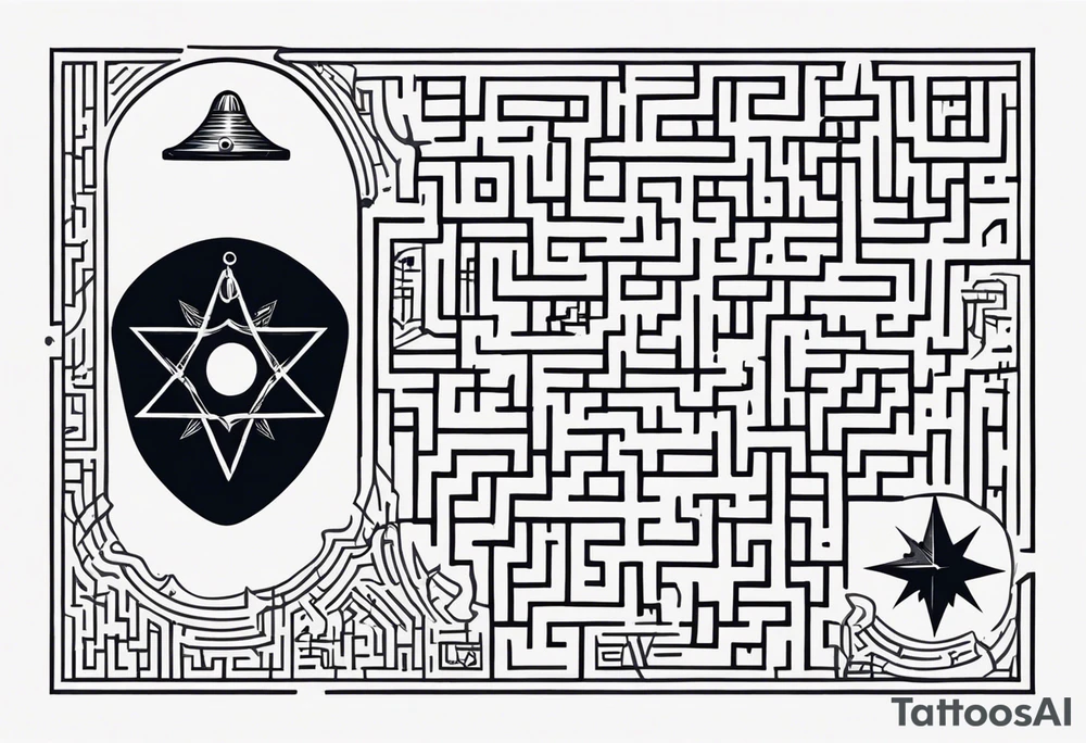 Bell, Maze, tracks, North Star, Graveyard, Mask, Eternal, Rewind, tattoo idea