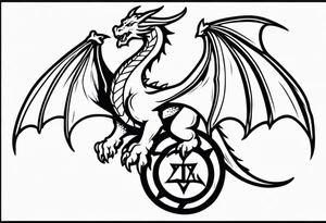 Dungeons and dragons white dragon tattoo idea