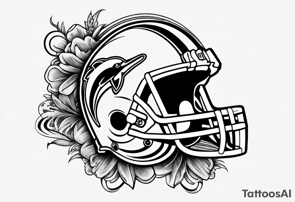 Miami dolphins no flowers tattoo idea