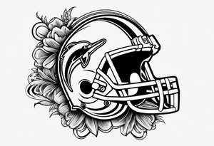 Miami dolphins no flowers tattoo idea