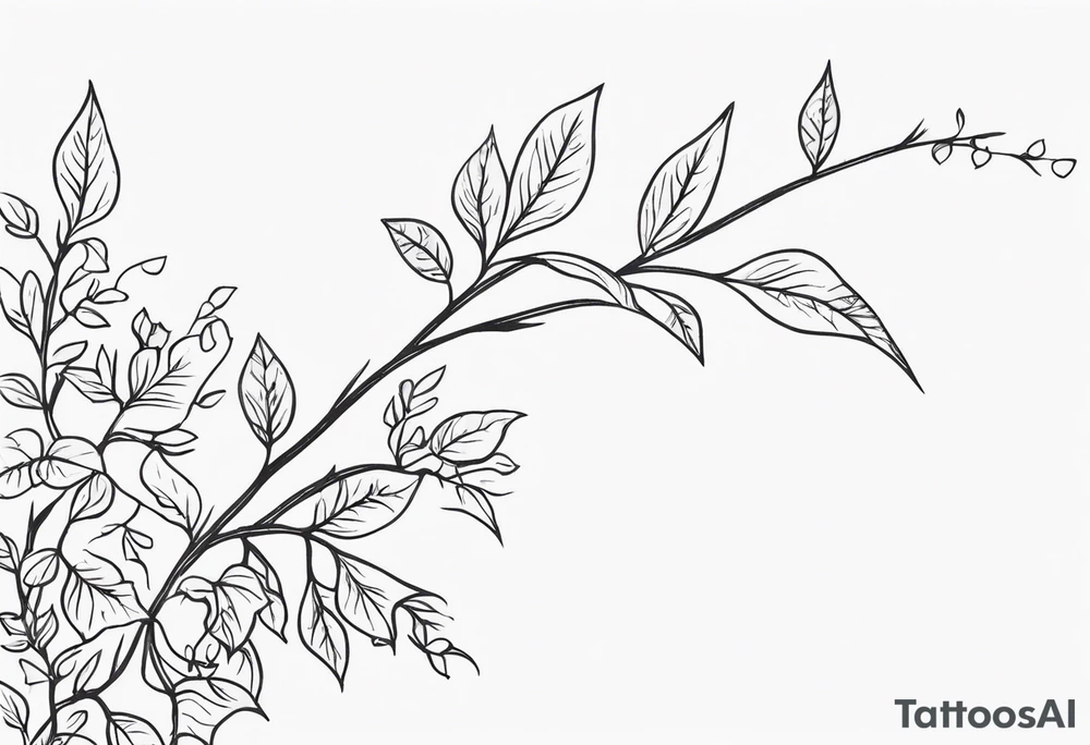 31.8742° N, 91.1366° W, with very simple ivy vines on both sides.  it will be small fine line on the back of the arm above the elbow tattoo idea