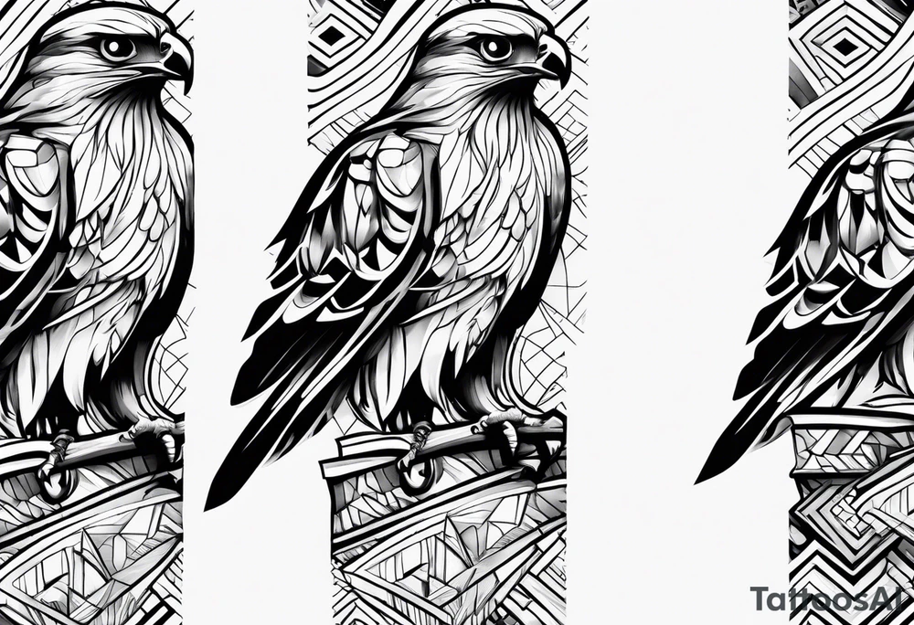 hawk on wrist detailed to fit the whole thing tattoo idea