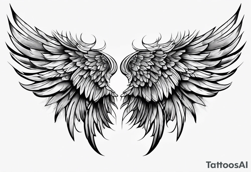 Angel wings tattoo idea