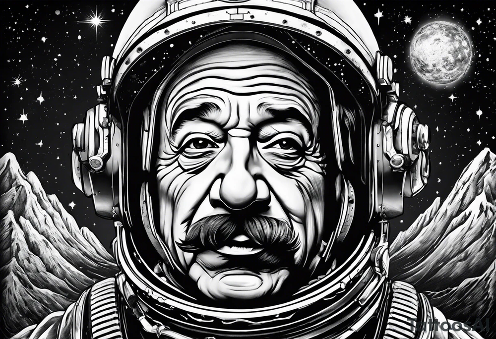 spartan, outer space, einstein tattoo idea