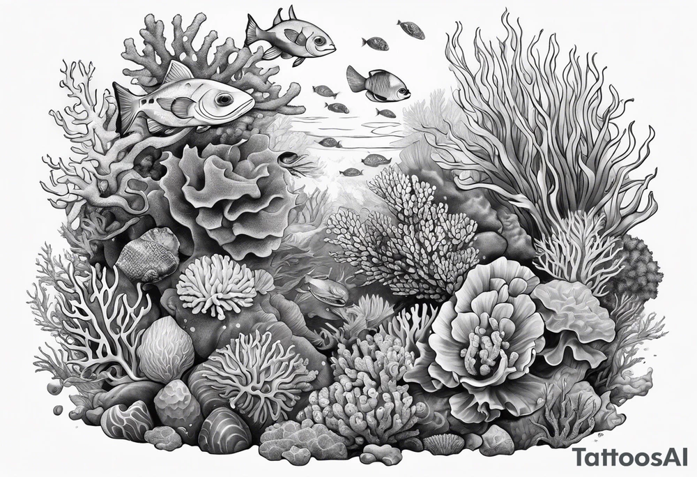 coral reef tattoo idea