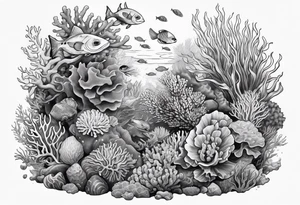 coral reef tattoo idea