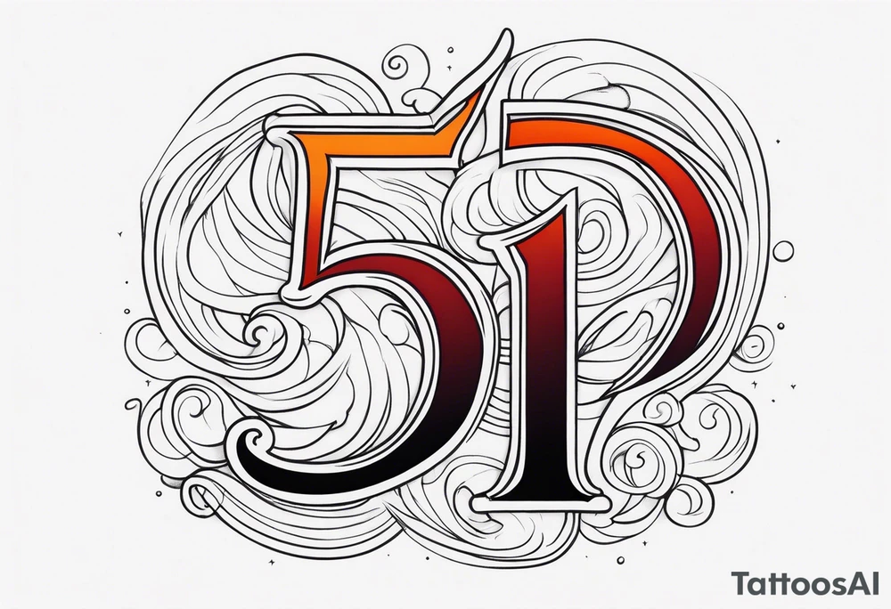 the number 5 tattoo idea
