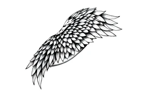 Shoulder to elbow wing tattoo idea