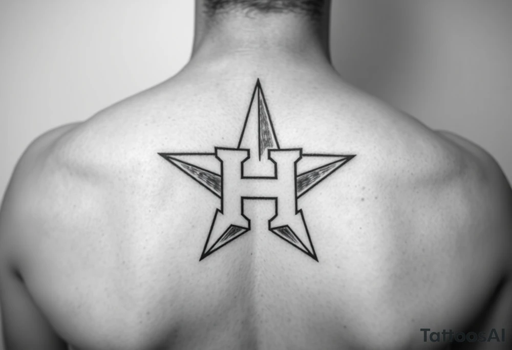 Old Houston Astros star logo tattoo idea