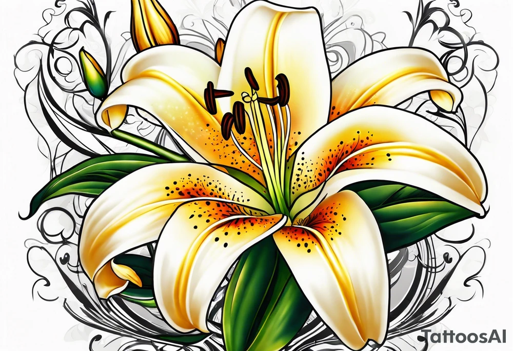 lily  flower tattoo idea