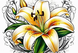 lily  flower tattoo idea