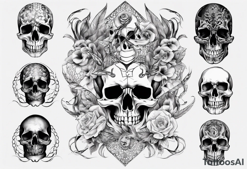 python skull tattoo idea