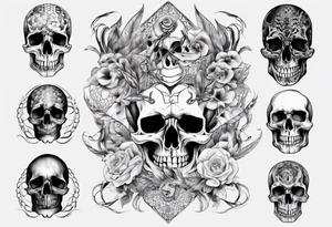 python skull tattoo idea