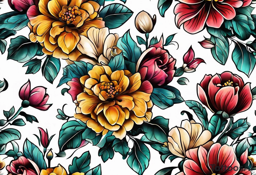 Flowers tattoo idea