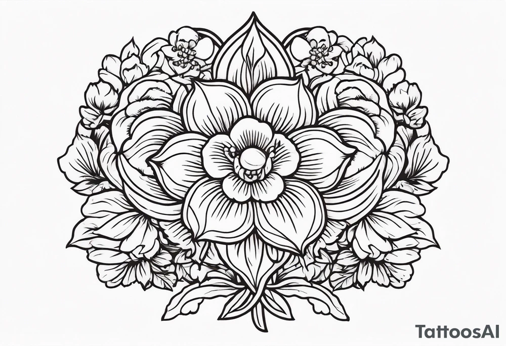 pray

old school vintage simple traditional design with vintage flowers surrounding
bold color simple tattoo idea