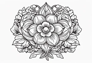 pray

old school vintage simple traditional design with vintage flowers surrounding
bold color simple tattoo idea