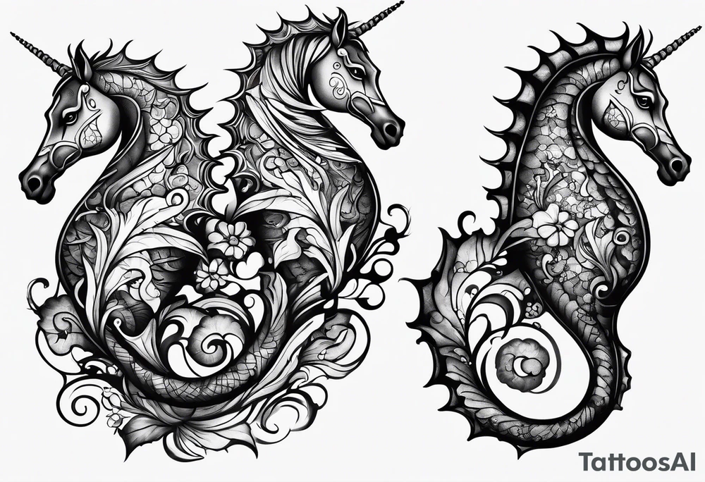 sea horse tattoo idea