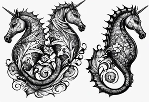 sea horse tattoo idea