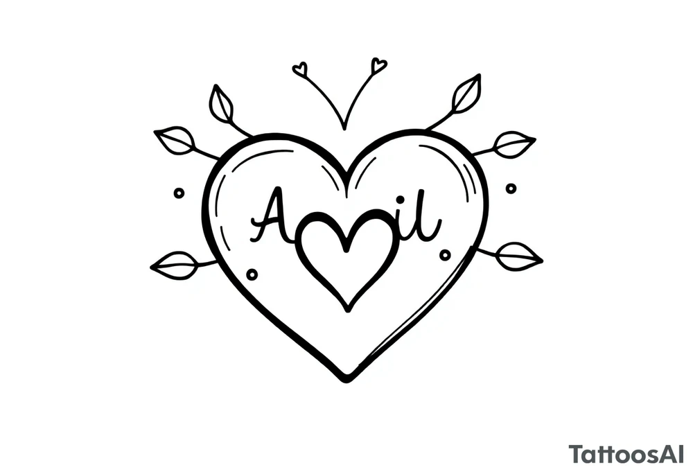 April heart tattoo idea