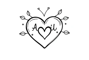April heart tattoo idea