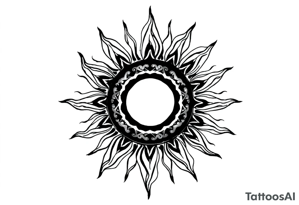 Sun tattoo idea