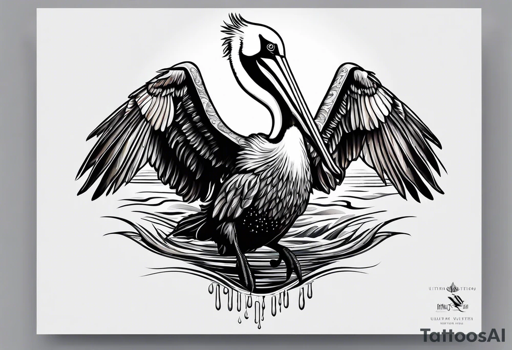 pelican +diving +water tattoo idea