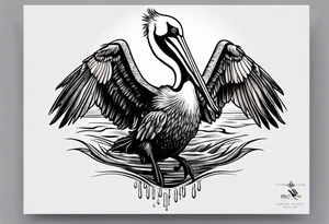 pelican +diving +water tattoo idea