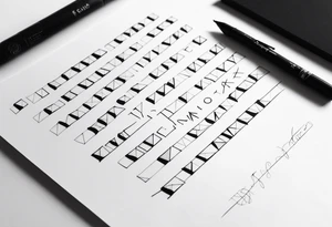 all the letters of the alphabet tattoo idea