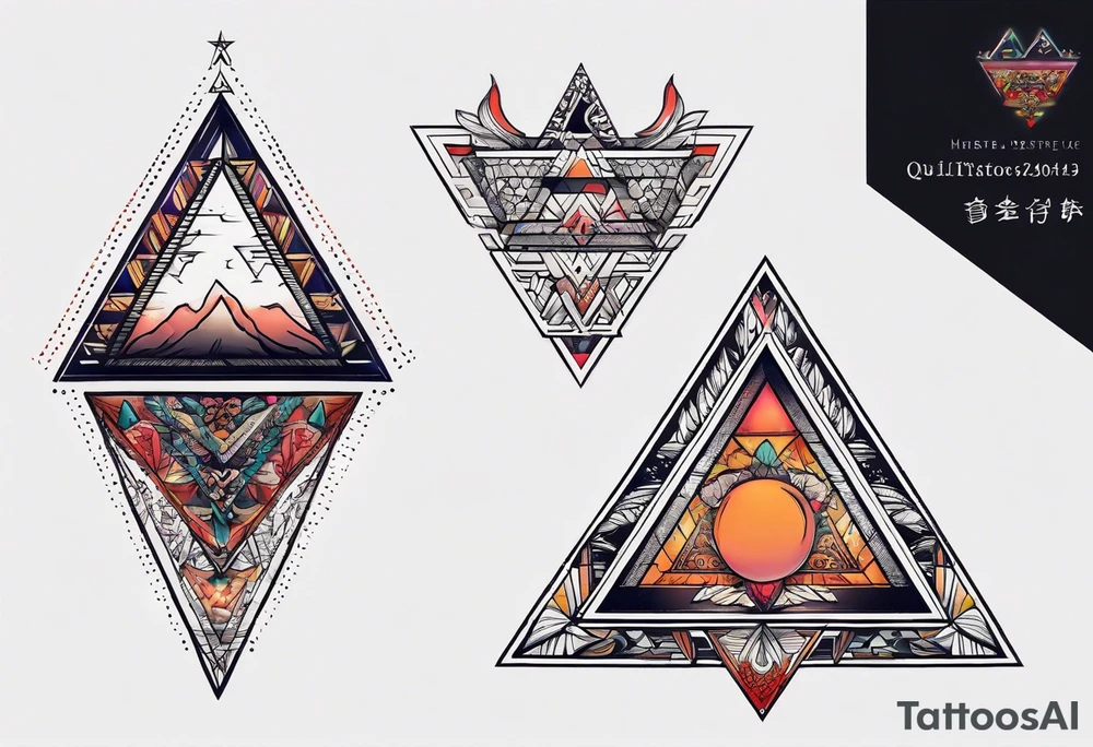 simple triangle tattoo idea