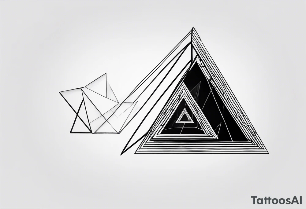 A triangle with nothing inside of it very simple, just a few lines tattoo idea A triangle with nothing inside of it very simple, just a few lines tattoo idea