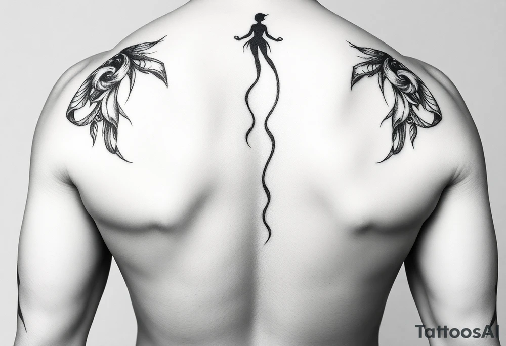 Fully nude lady with big boobs tattoo idea