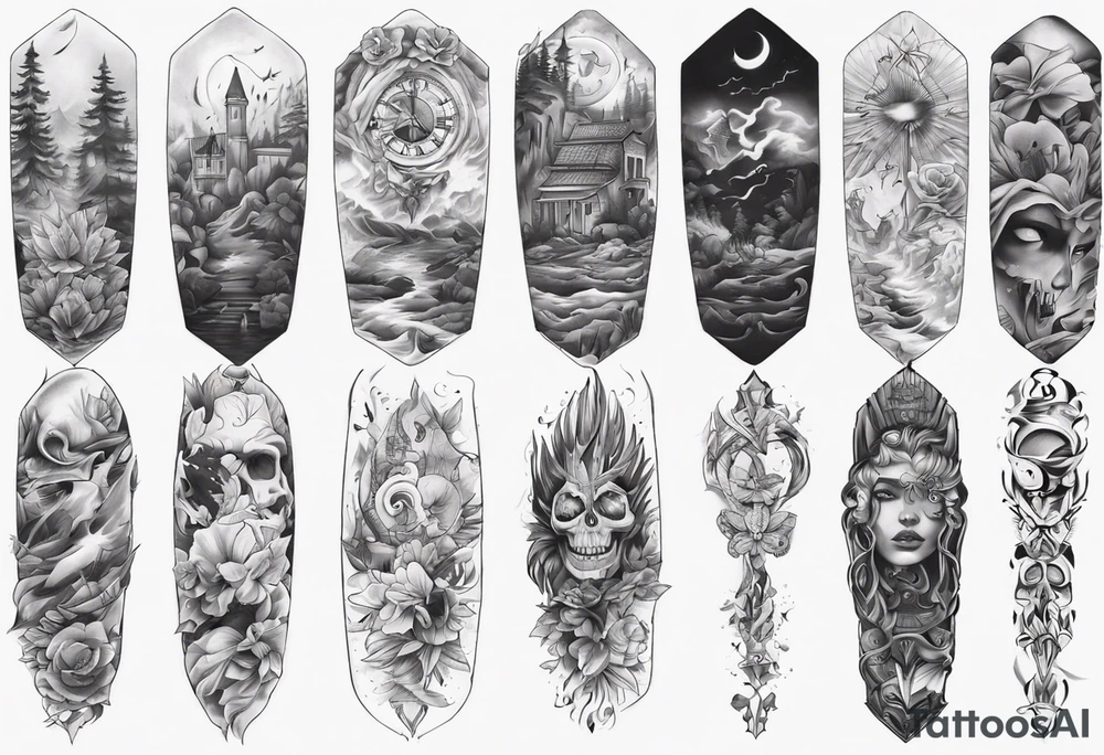 full arm sleeve tattoo tattoo idea