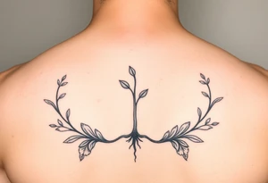 minimalistic symbolic sprout tattoo as a cycle that symbolizes that every year we just grow all over again tattoo idea