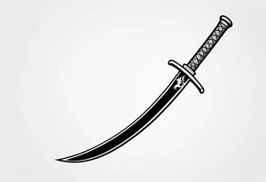 Katana sword with a dragon tattoo idea