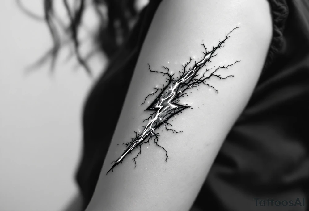 Lightning striking tattoo idea